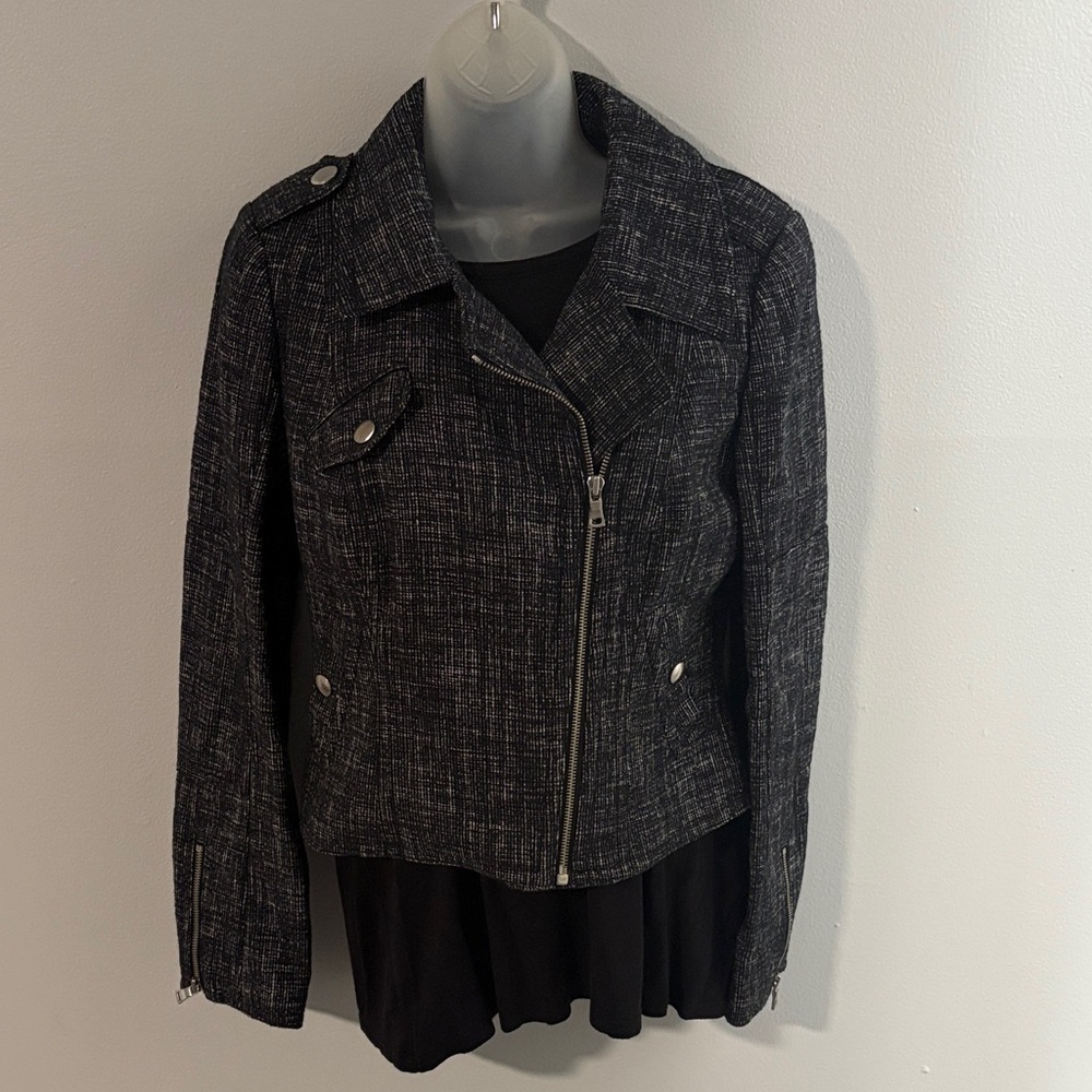 Ann Taylor • Tweed Moto Jacket